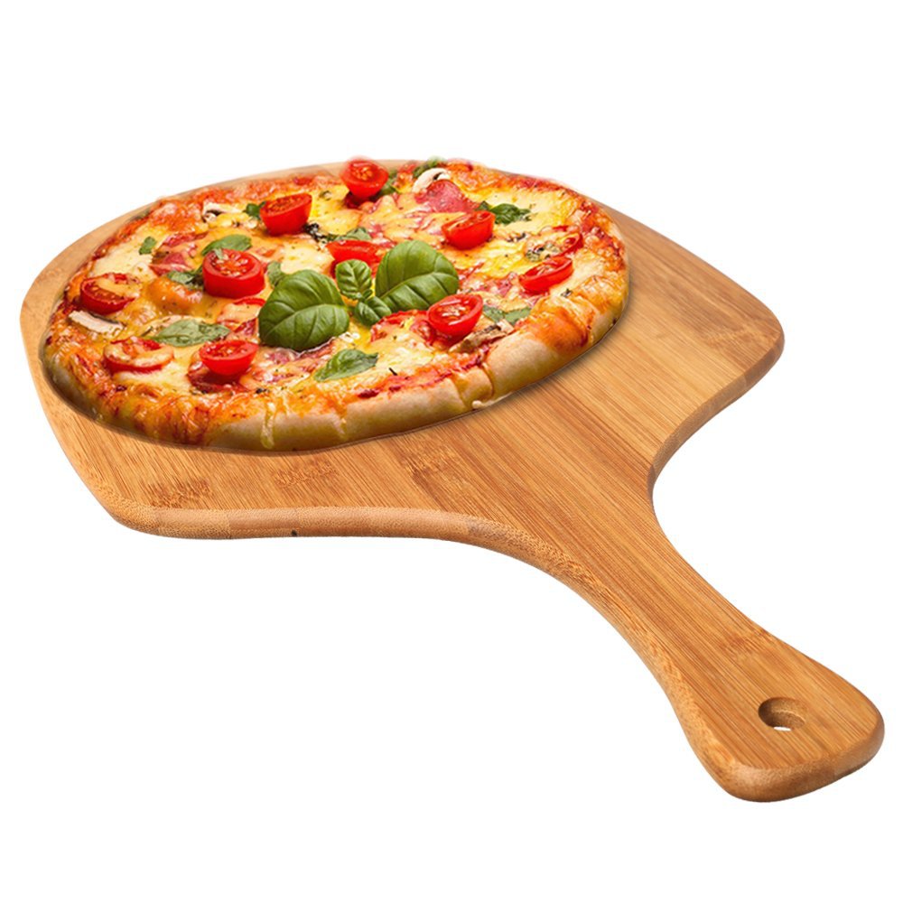 Planche à pizza en bambou avec poignée